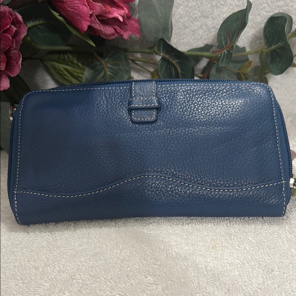 Tignanello Blue Leather Wallet